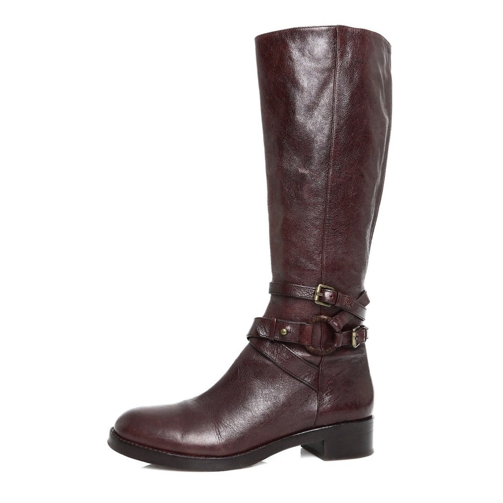 Via Spiga Gabrielle Women's Brown Leather Boot Size 7.5 M Z111130 *